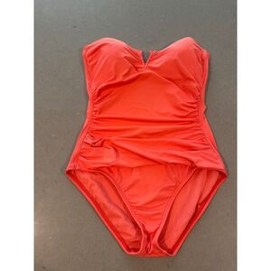 Tommy Bahama Red Strapless One-Piece Swimsuit